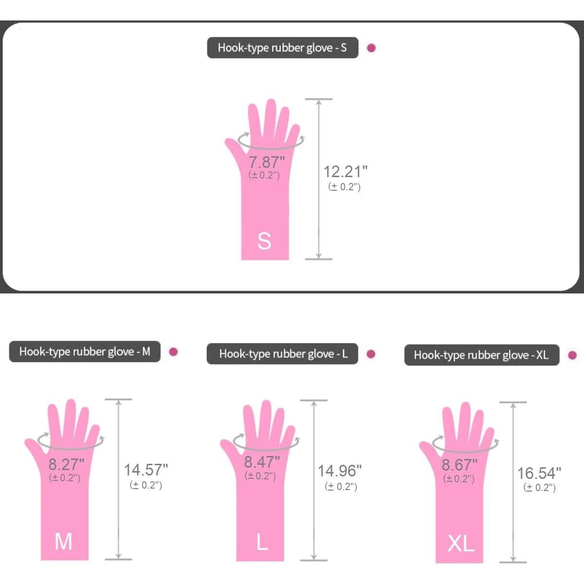 Guantes de goma antideslizantes Myungjin - 2 pares pequeños