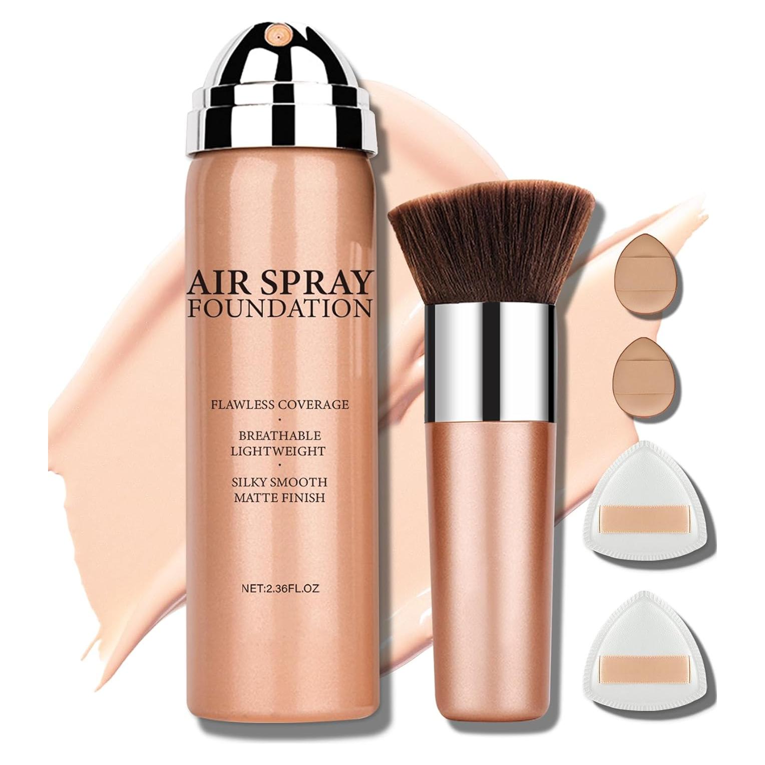 Spray de Base AirBrush DAMUSI 132g Natural/Porcelana Cálida