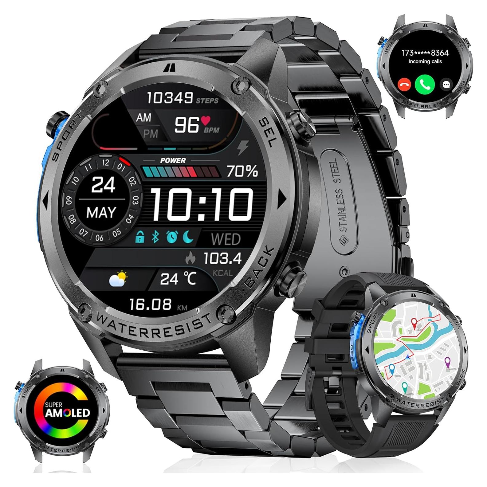 Reloj Inteligente HIRREO GPS 1.43" AMOLED 50M Impermeable