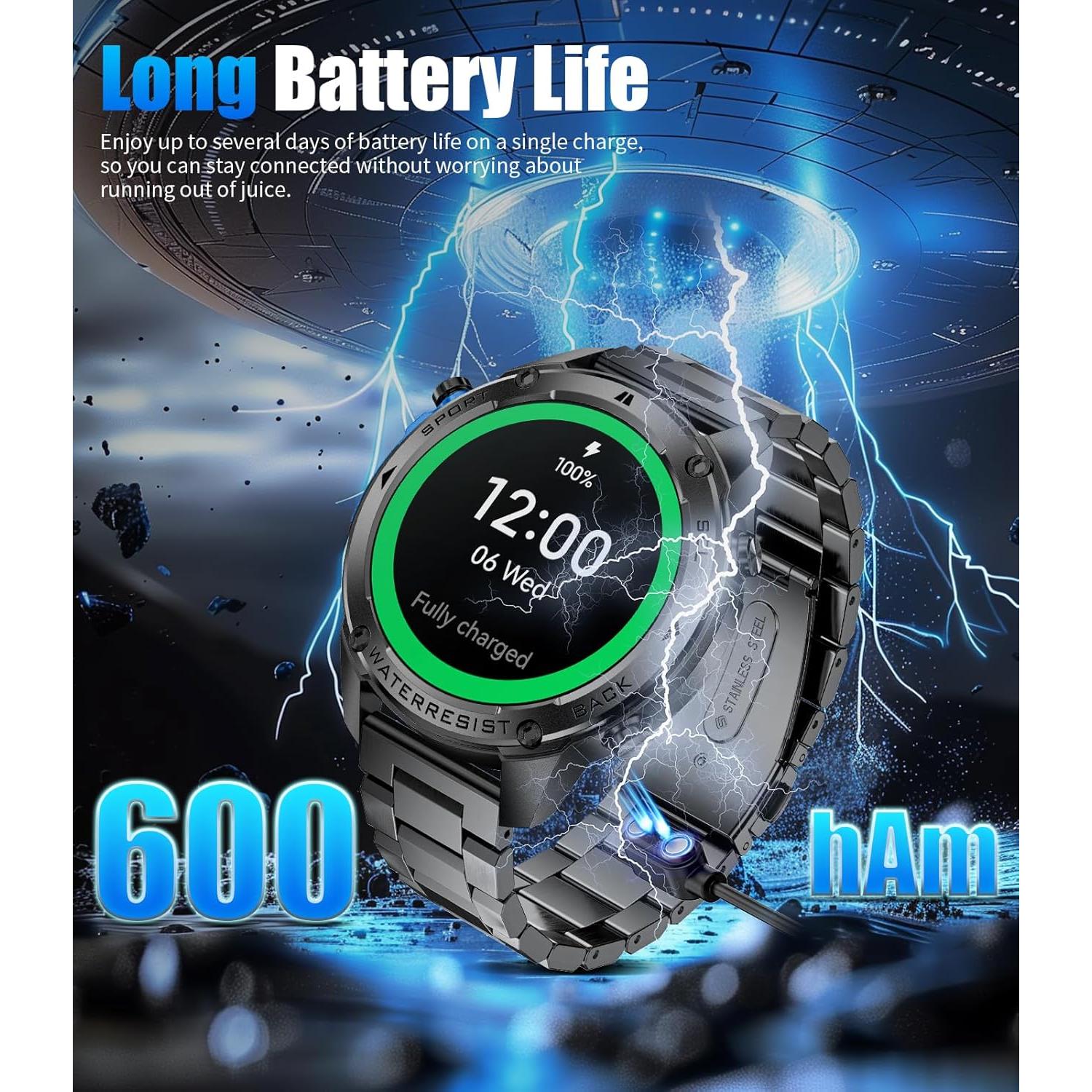 Reloj Inteligente HIRREO GPS 1.43" AMOLED 50M Impermeable