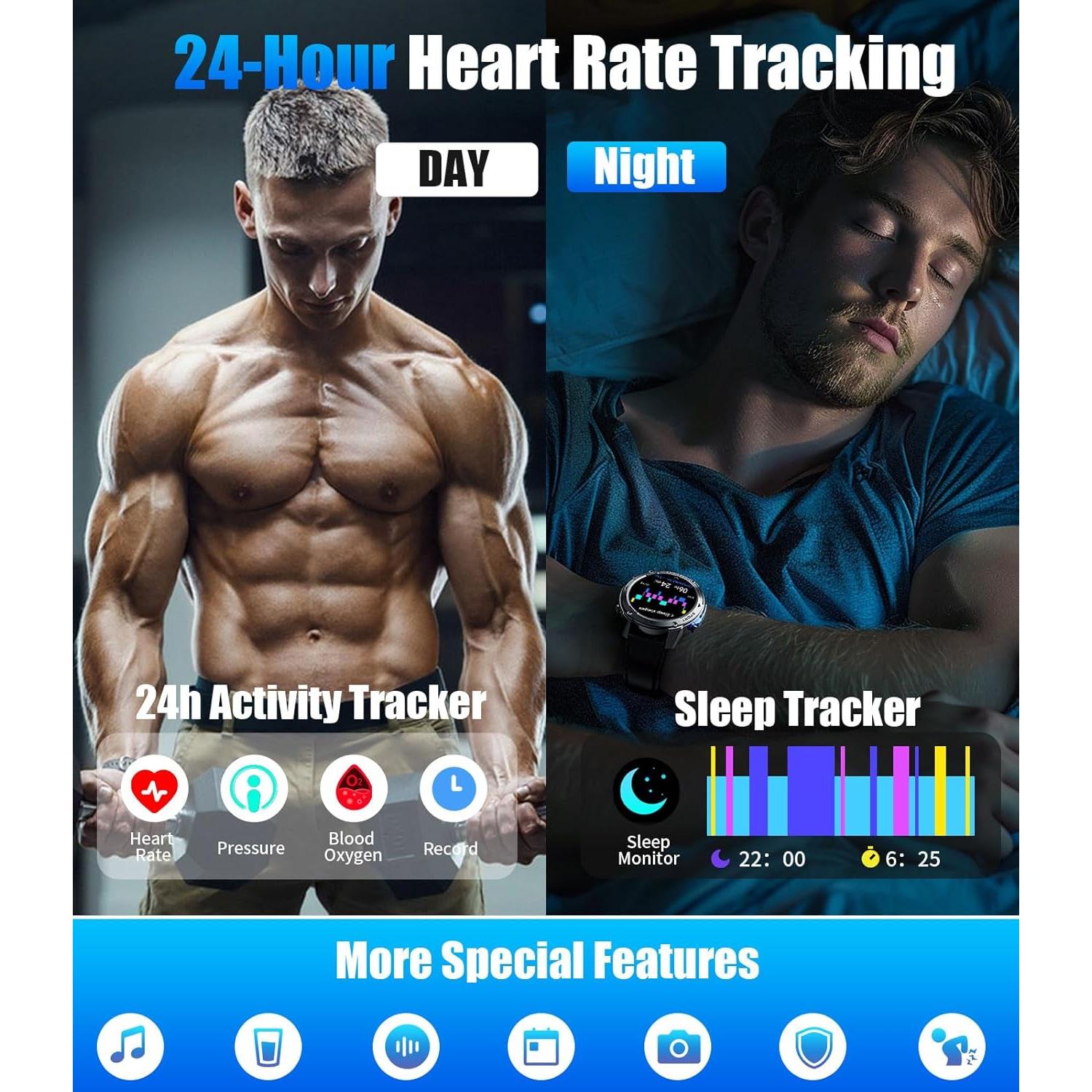 Reloj Inteligente HIRREO GPS 1.43" AMOLED 50M Impermeable