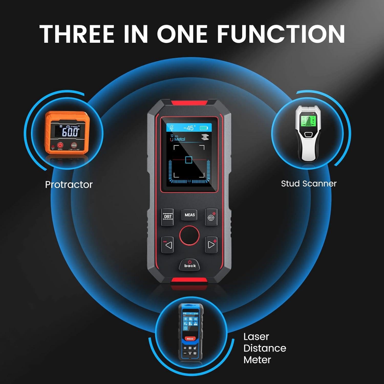 Buscador de Estudio KOLSOL 3 en 1 con Medida Láser 60 m