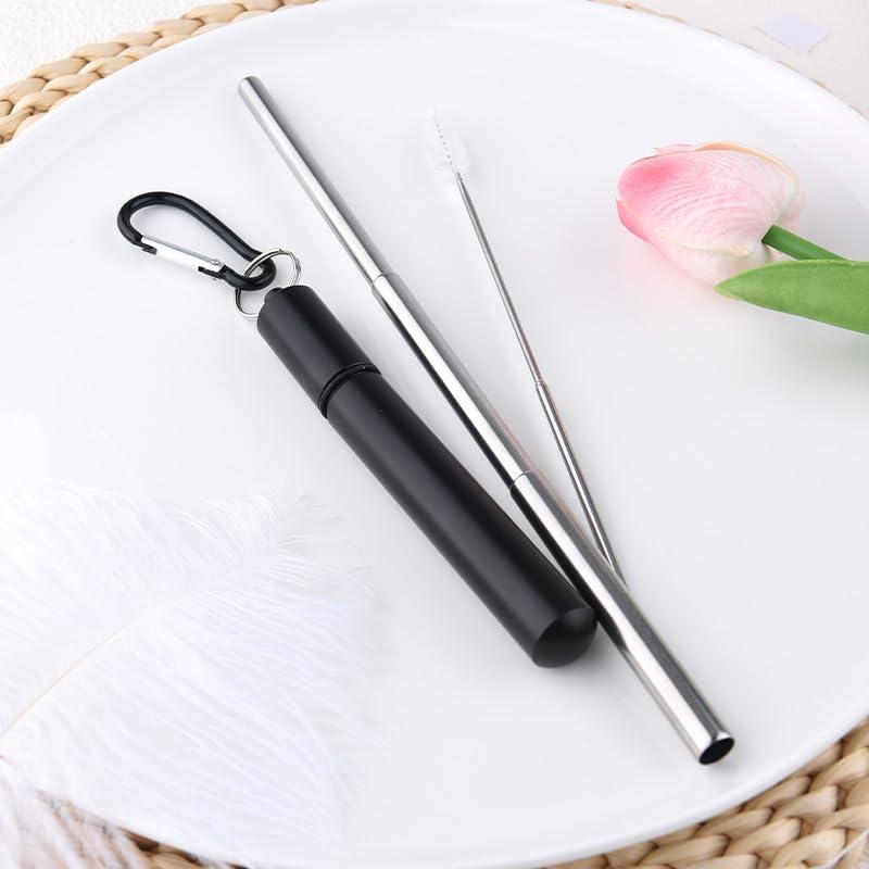 Popote Plegable Reutilizable Sisadodo con Estuche y Cepillo