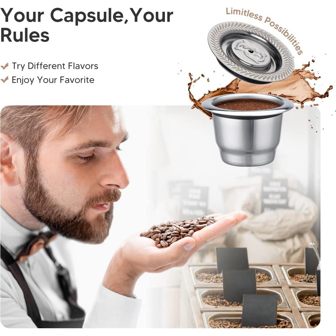 Cápsulas de café reutilizables MG Coffee acero inoxidable 5g