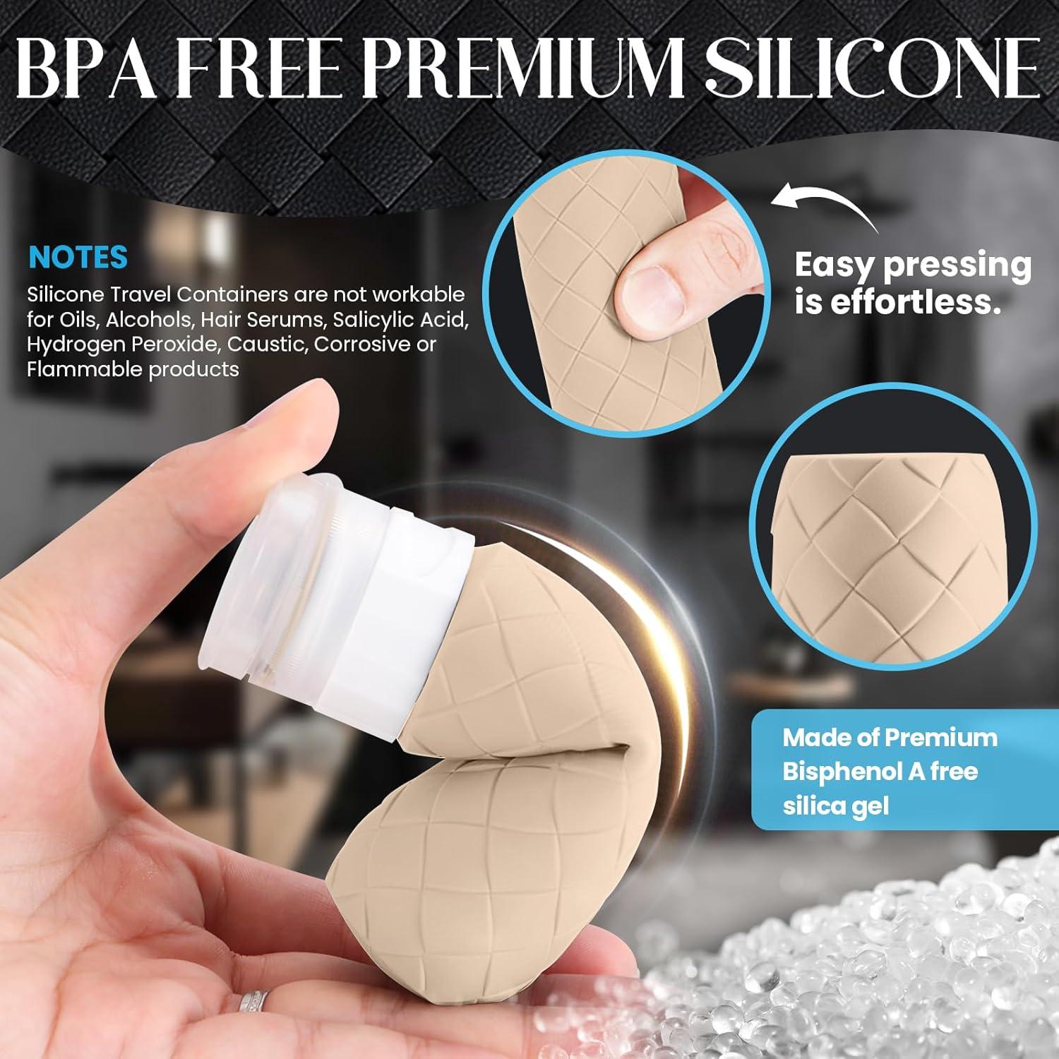 Botellas de Viaje Silevoler 90ml A Prueba de Fugas - 4 Piezas