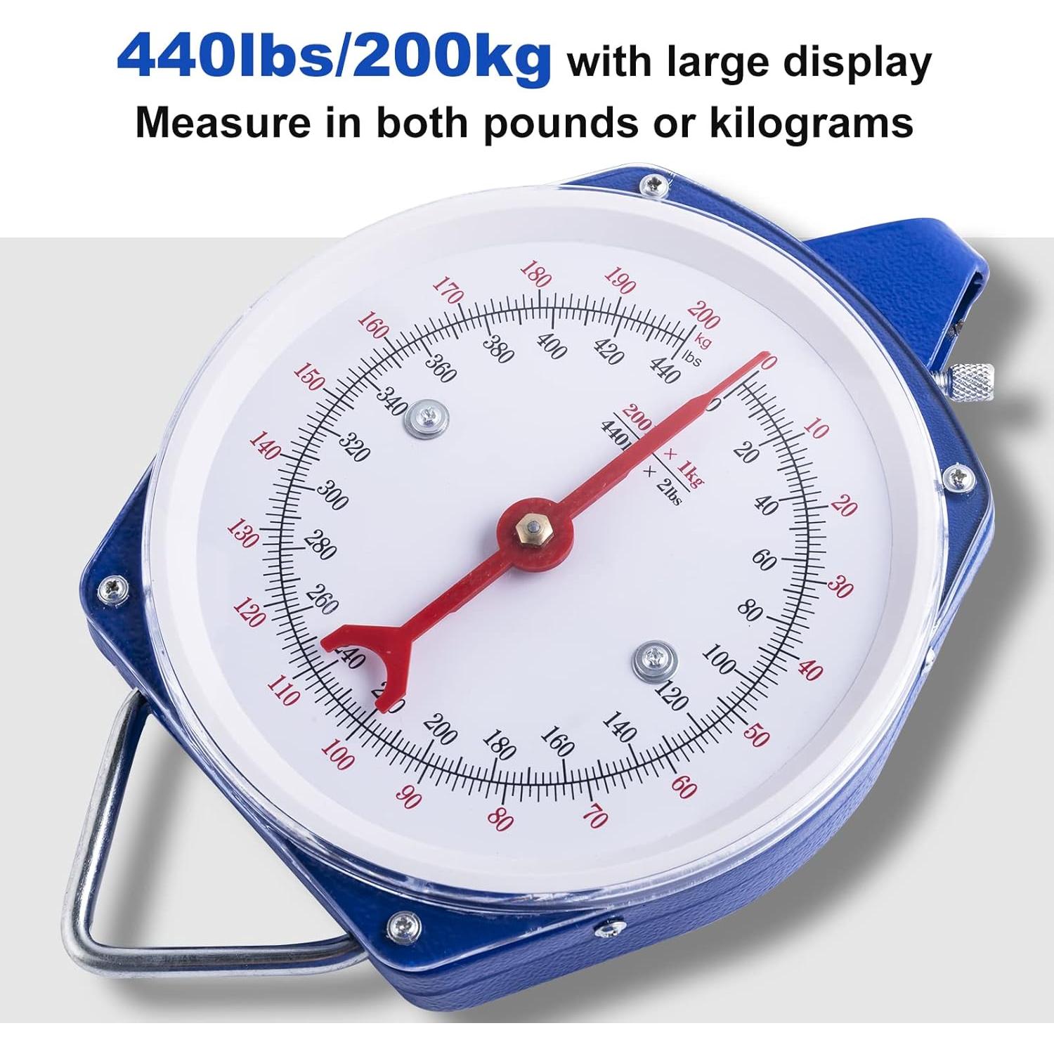 Báscula Colgante Mecánica Yogayet 200kg Azul - Alta Precisión
