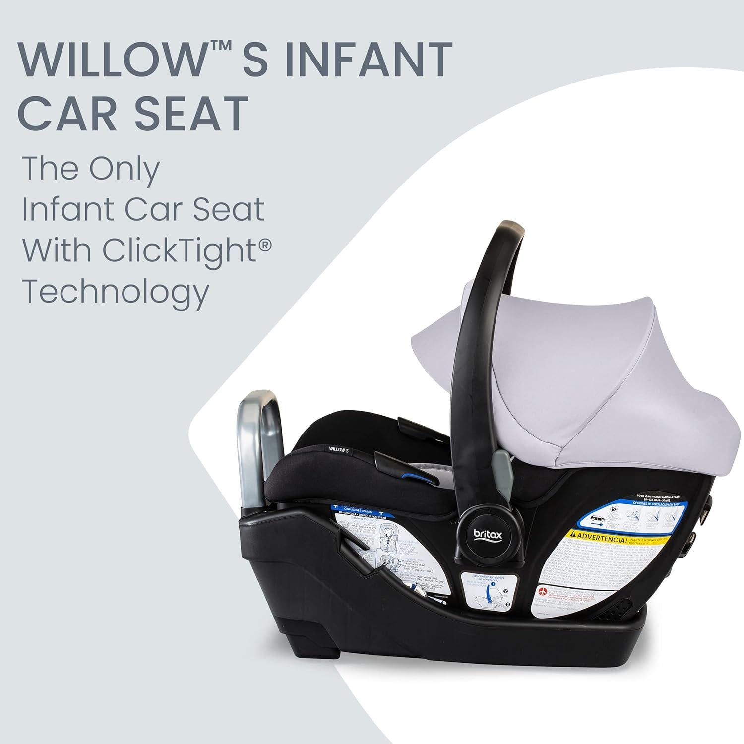 Asiento de auto Britax Willow S Onyx Glaciar con base Alpine