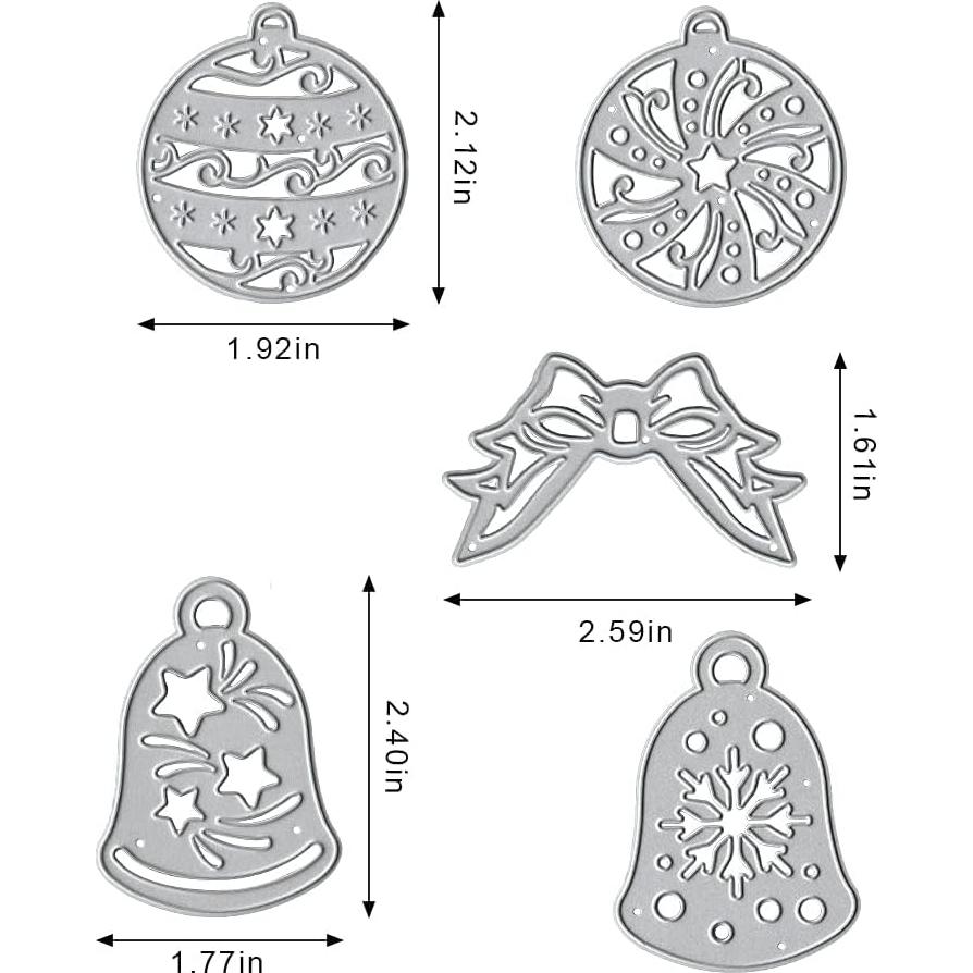 Troqueles de Corte Navideños Hying - Campana y Bombilla