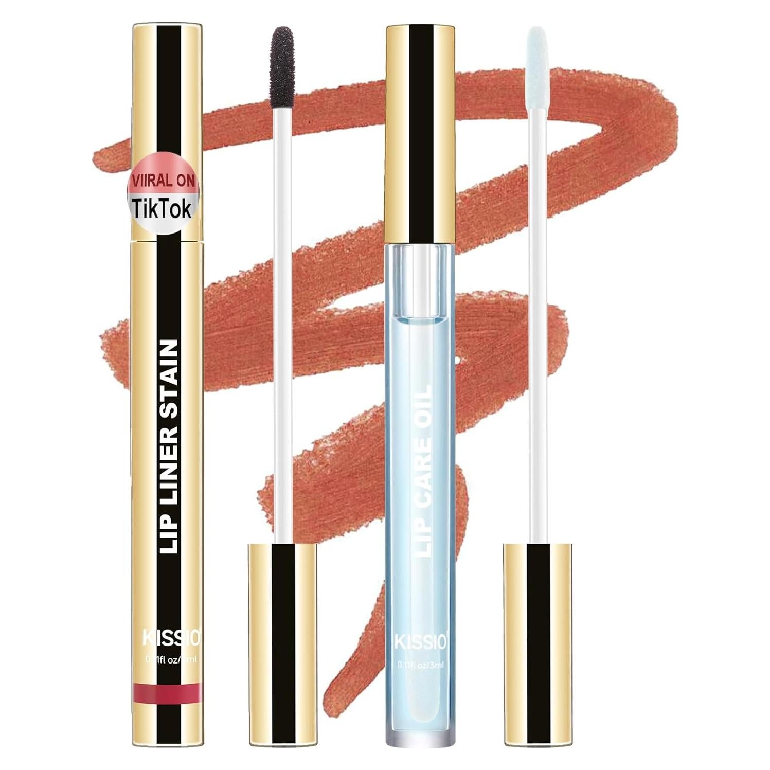 Set de Tinte para Labios KISSIO - Lápiz Labial Peel Off 02 Rosa Gris