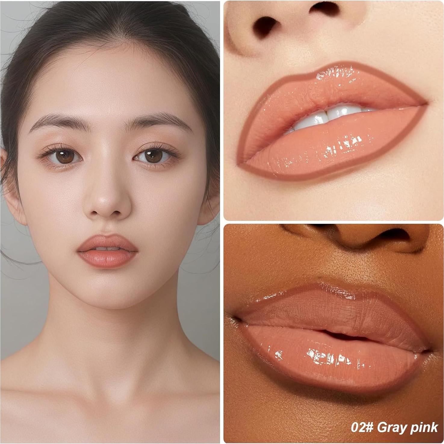 Set de Tinte para Labios KISSIO - Lápiz Labial Peel Off 02 Rosa Gris