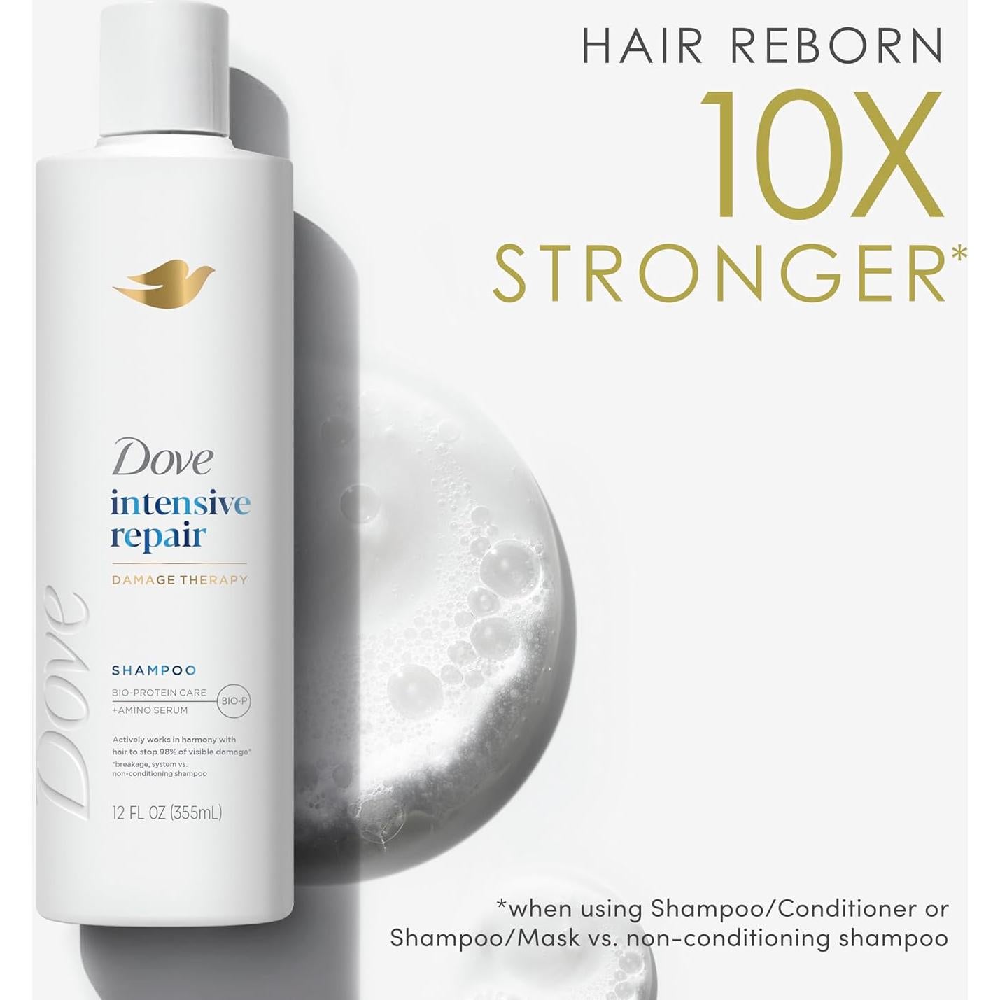 Champú Dove 4 unidades 354 ml Reparación Intensiva Cabello Dañado