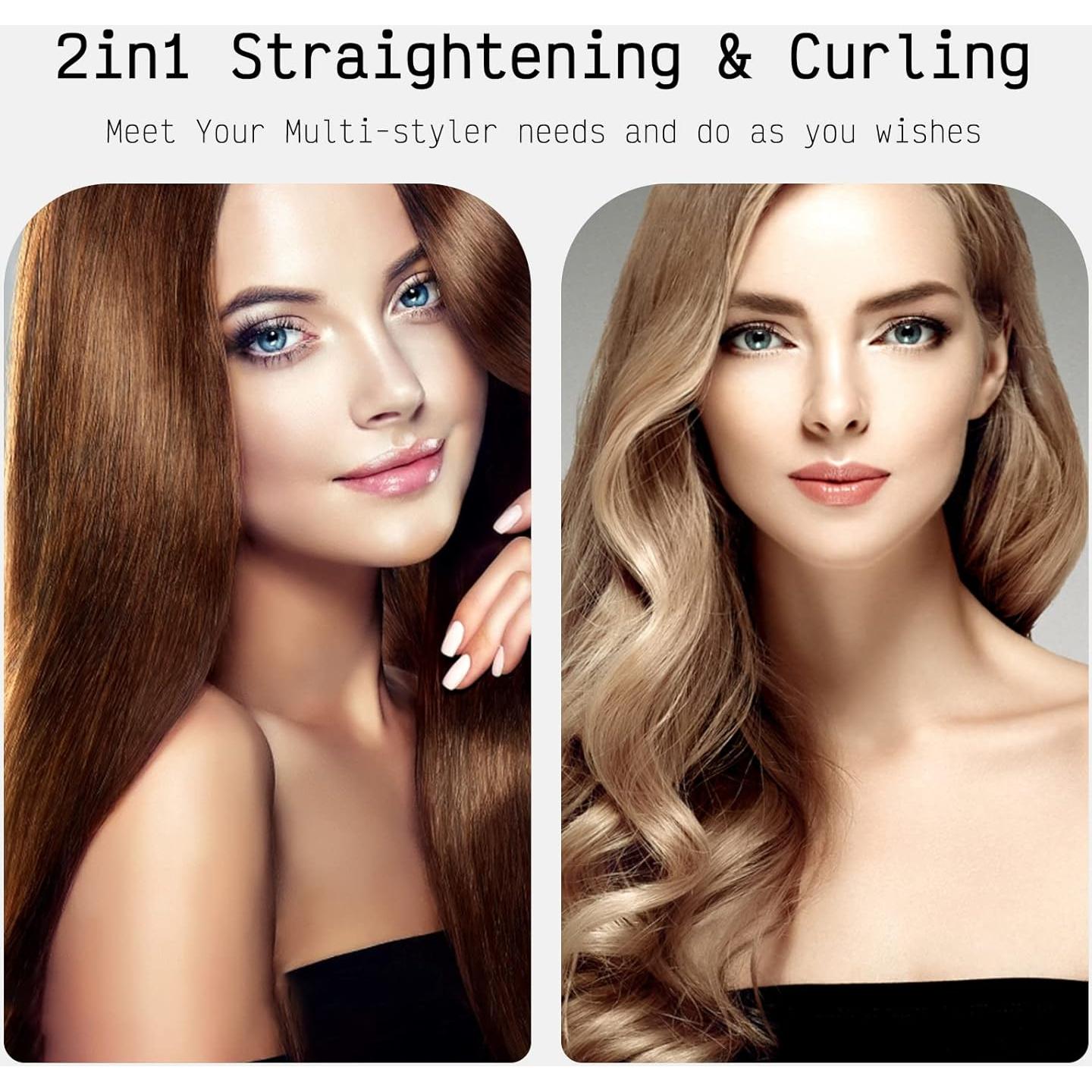 Plancha de Pelo Mini K&K de Titanio 1.27 cm Temperatura Ajustable