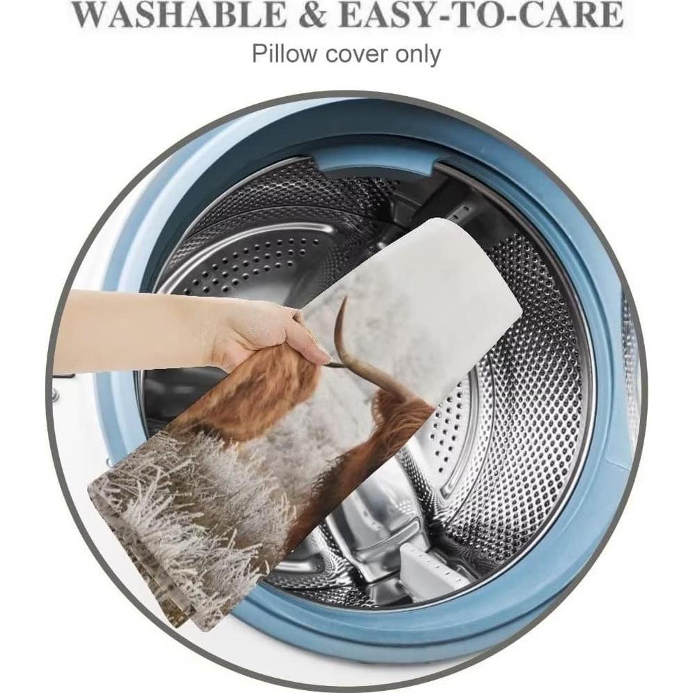 Funda de Cojín Rectangular YUDILINSA Vaca Campestre Juego de 2