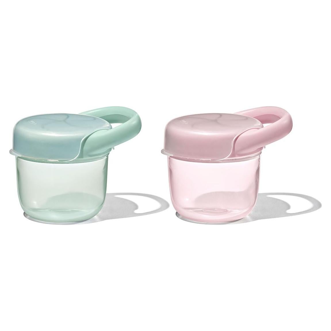 Taza de Snack OXO Tot con Tapa - 2 Unidades, Opal y Flor
