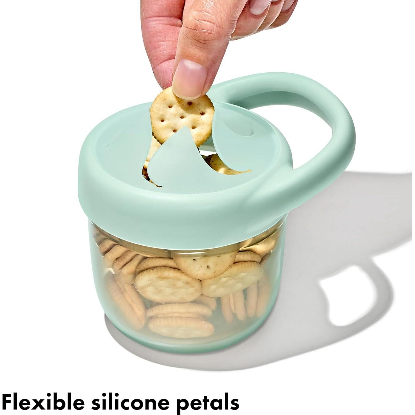 Taza de Snack OXO Tot con Tapa - 2 Unidades, Opal y Flor