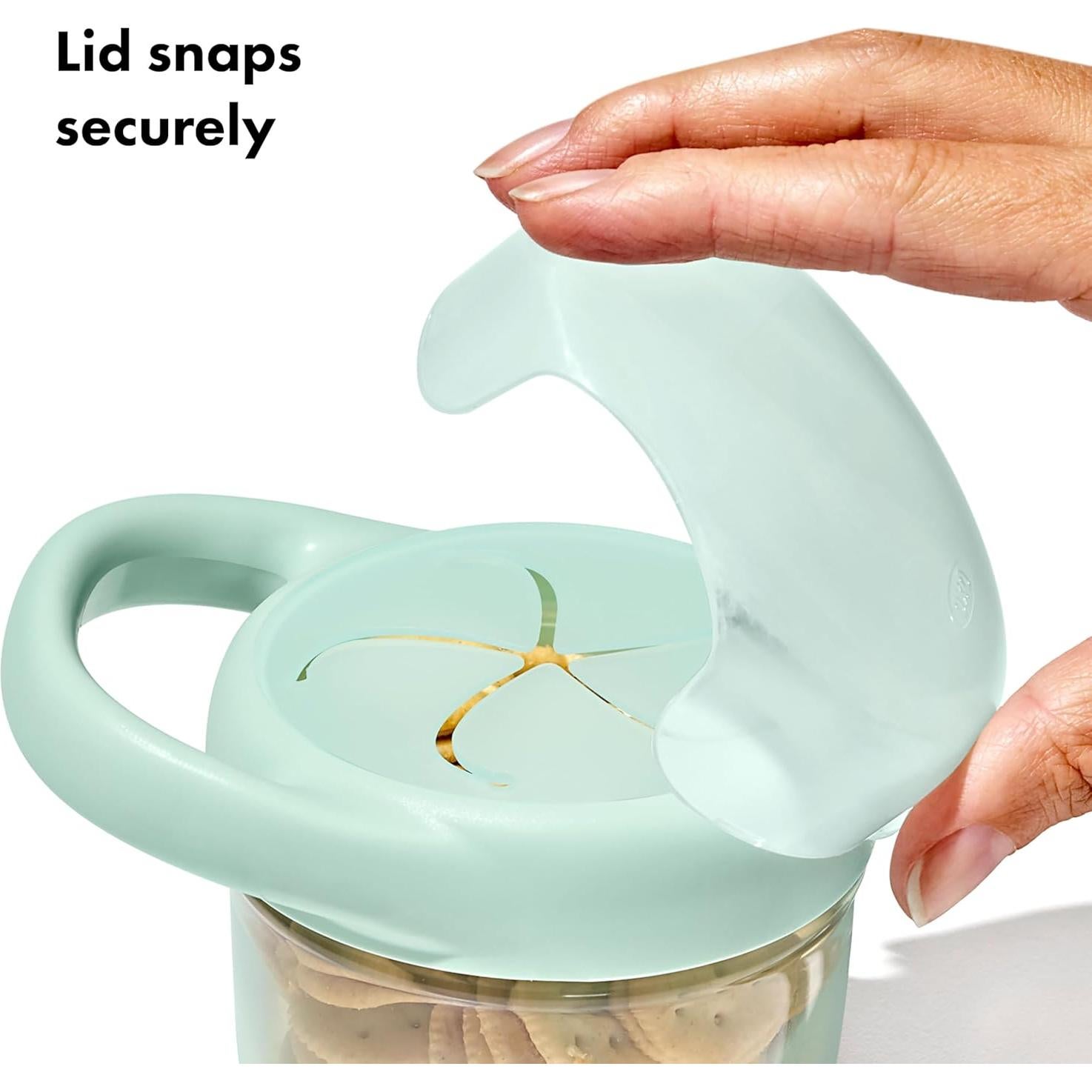 Taza de Snack OXO Tot con Tapa - 2 Unidades, Opal y Flor