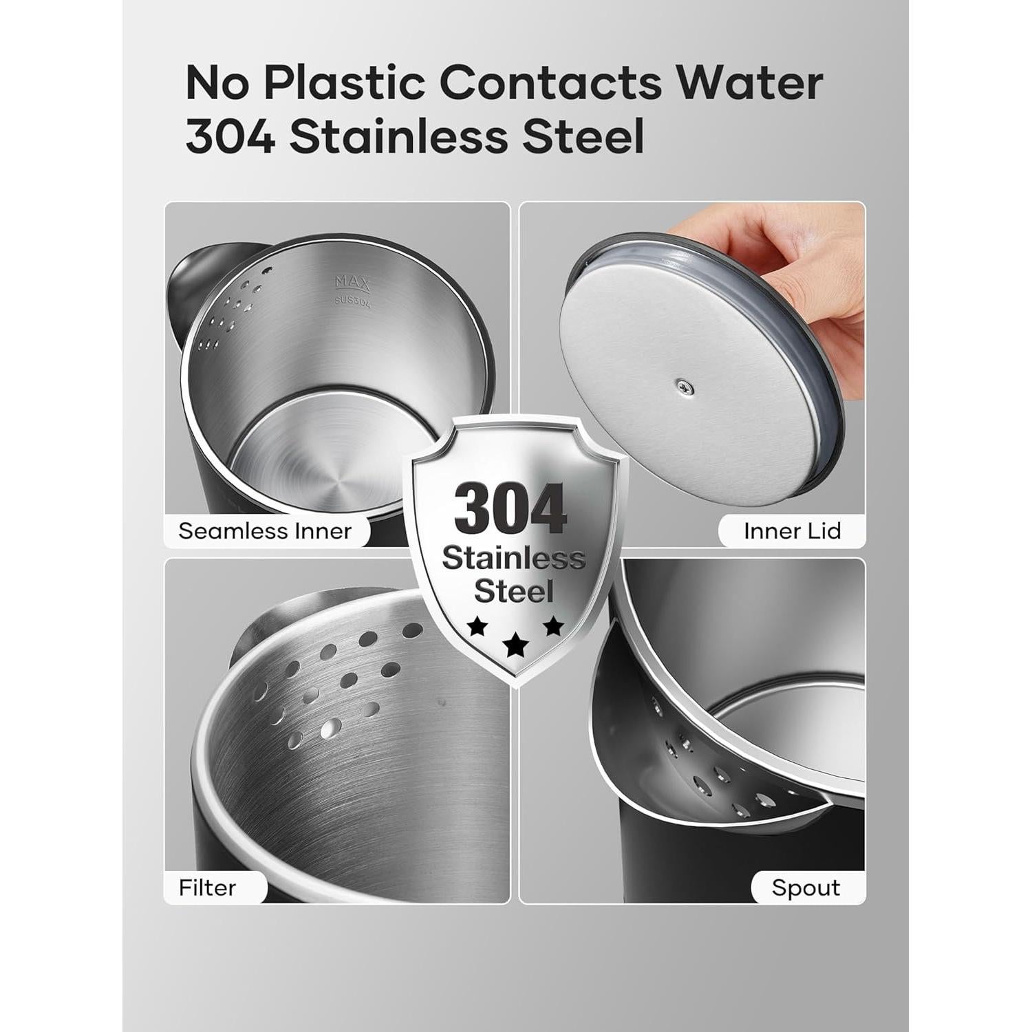 Hervidor Eléctrico Sekaer V01-B 0.8L Acero Inoxidable Portátil