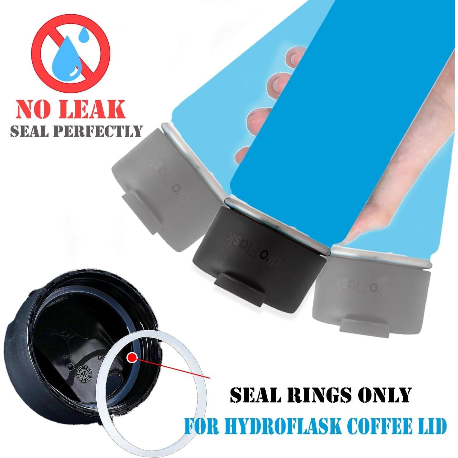 Greant 6 Anillos de Silicona para Tapa de Hydro Flask 12-40oz