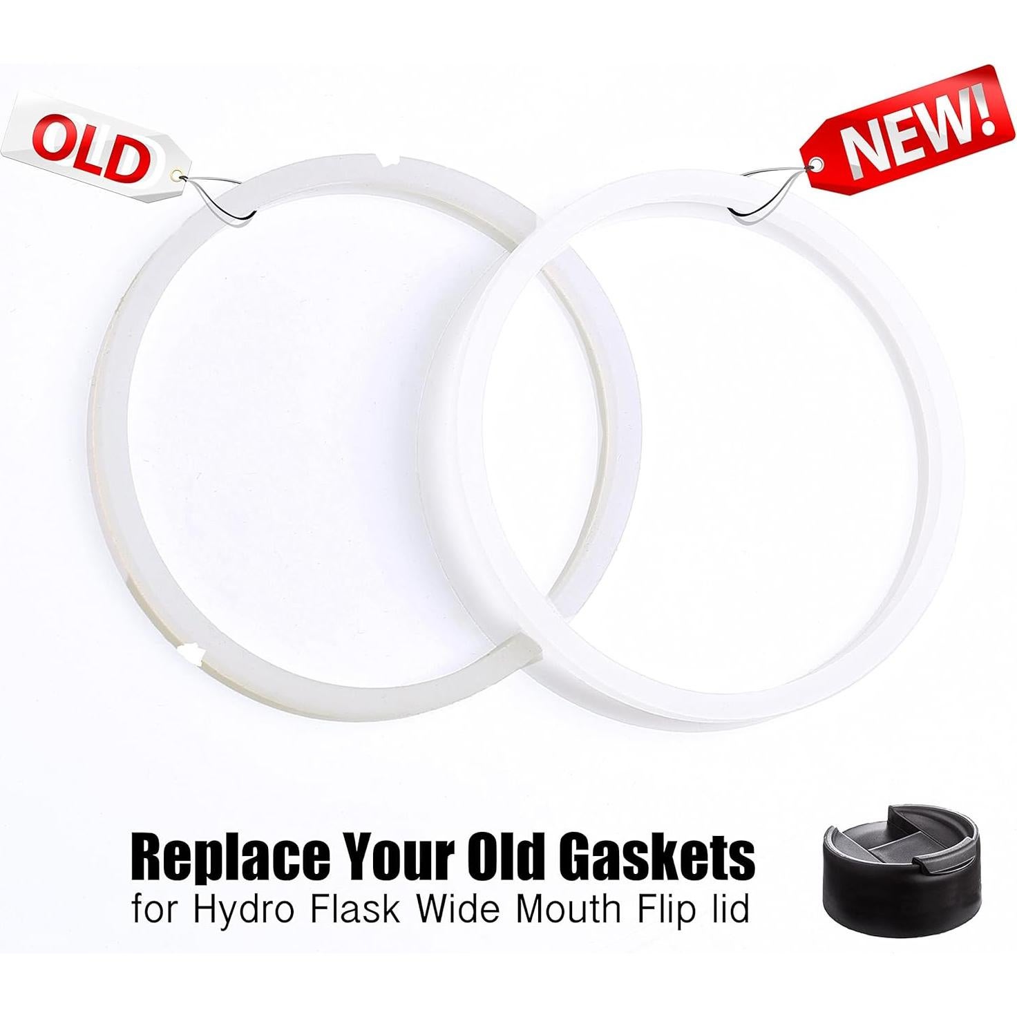 Greant 6 Anillos de Silicona para Tapa de Hydro Flask 12-40oz