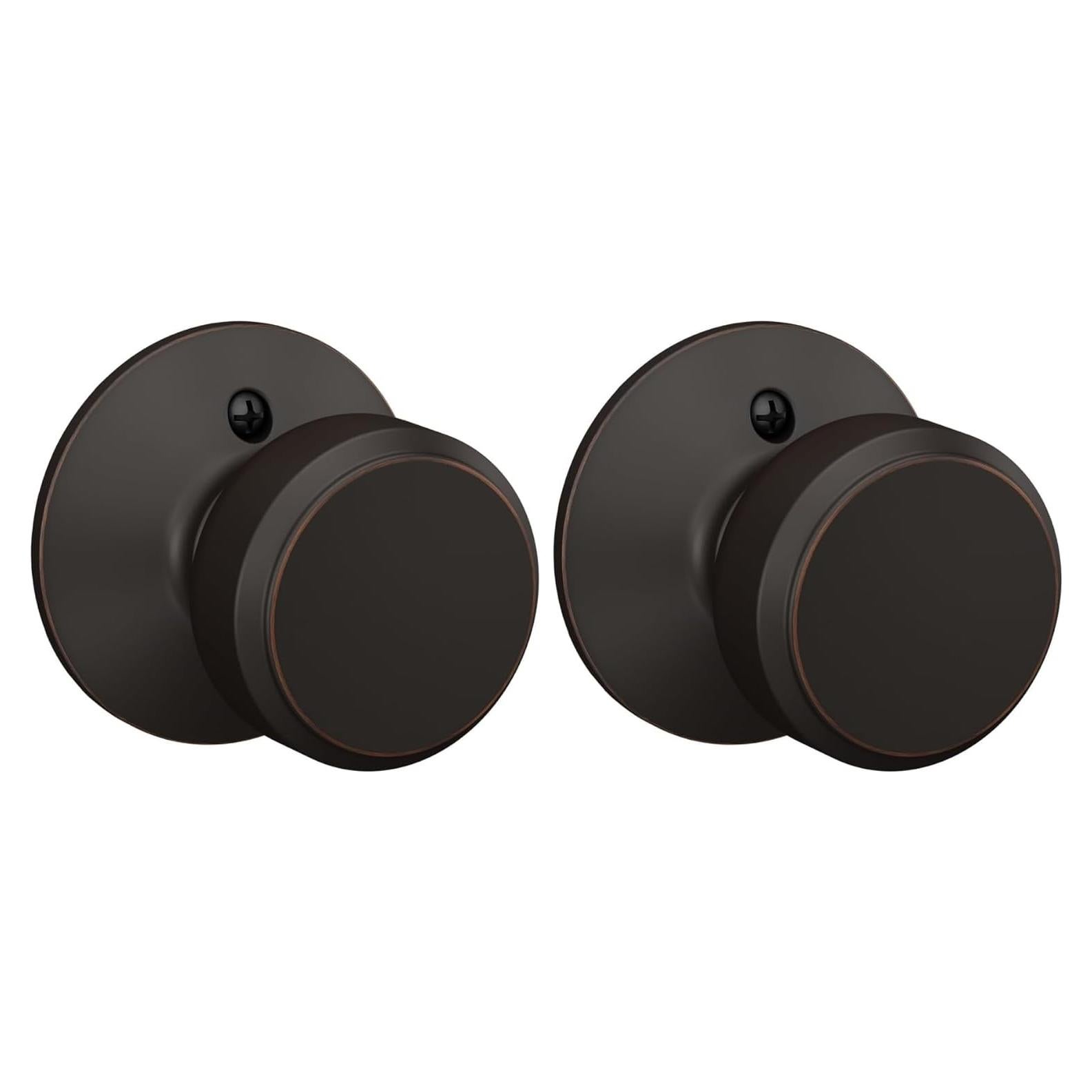 Perilla de Cerradura No Giratoria SCHLAGE Bronce Antiguo Paquete de 2