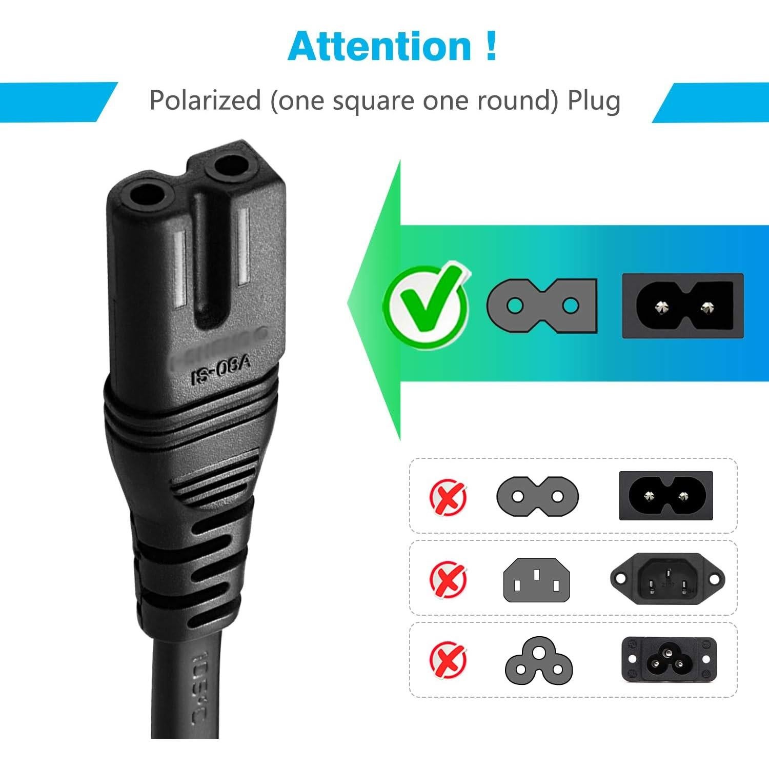 Cable de Alimentación 3ft Chanzon para Televisor Vizio 7A 125V