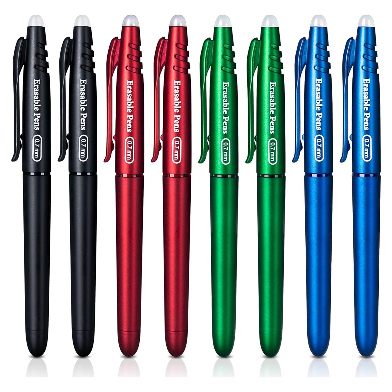 Bolígrafos de Gel Borrables KERIFI 0.7mm - 8 Colores