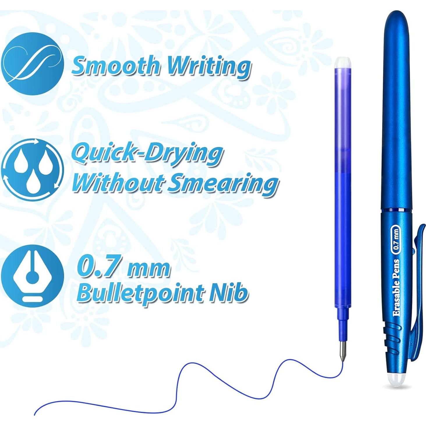 Bolígrafos de Gel Borrables KERIFI 0.7mm - 8 Colores