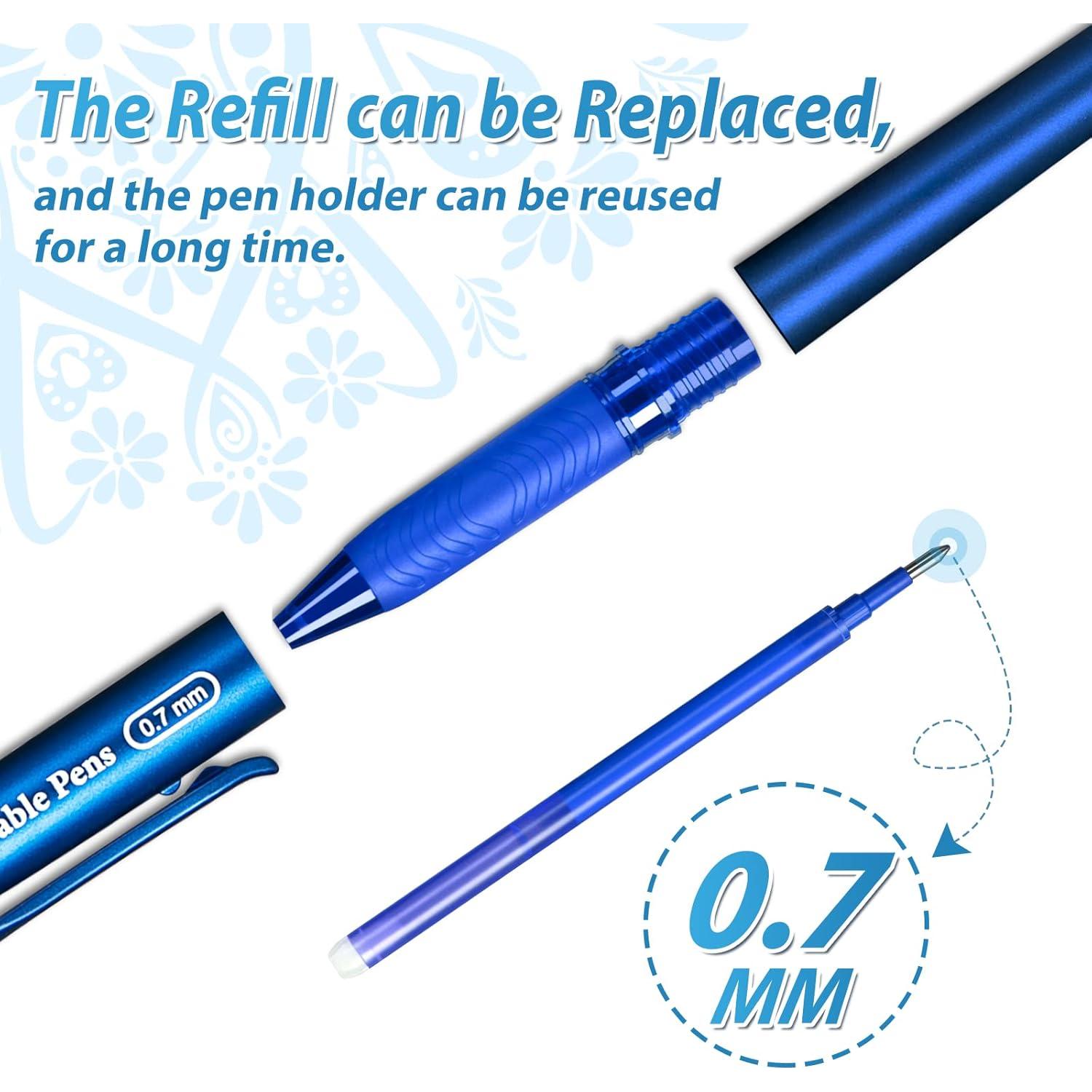 Bolígrafos de Gel Borrables KERIFI 0.7mm - 8 Colores