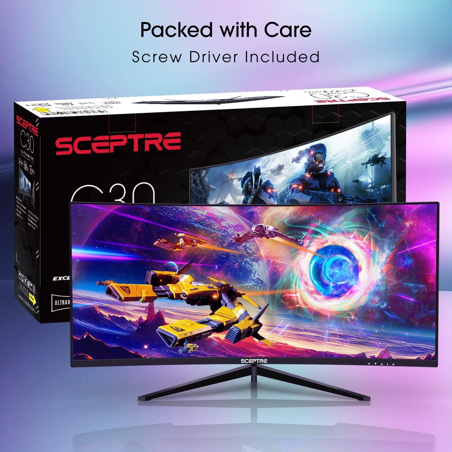 Monitor Curvo de Juegos Sceptre 30" 2560x1080 200Hz HDMI