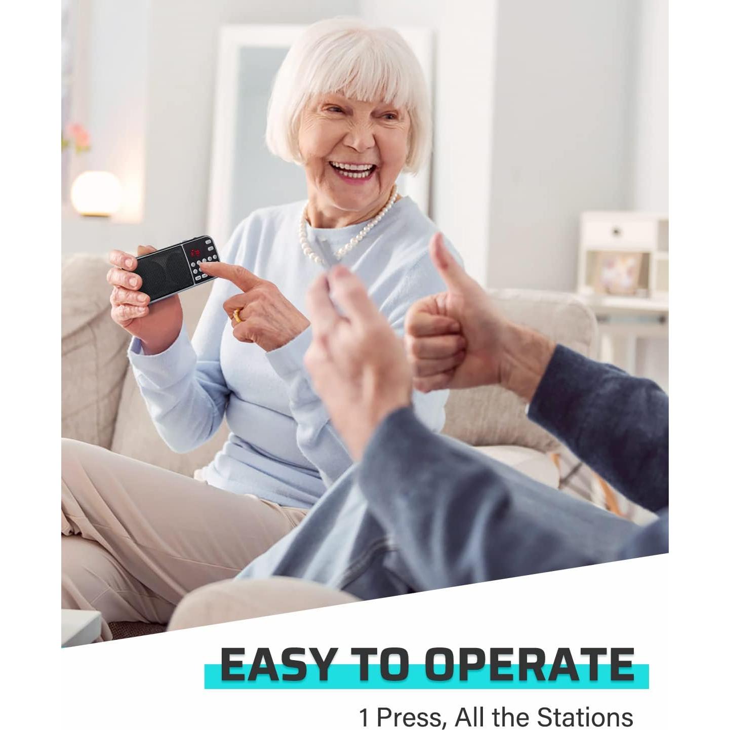 Radio Portátil AM FM Bluetooth PRUNUS J-189 con Linterna LED