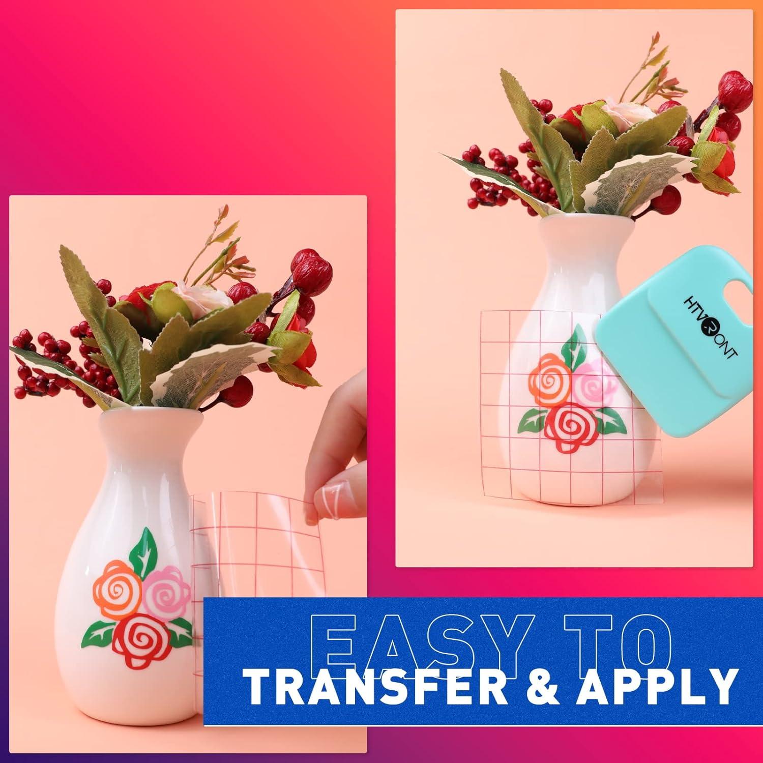 Rollos de Vinilo Adhesivo Permanente Azul HTVRONT 30.48 cm x 3.35 m