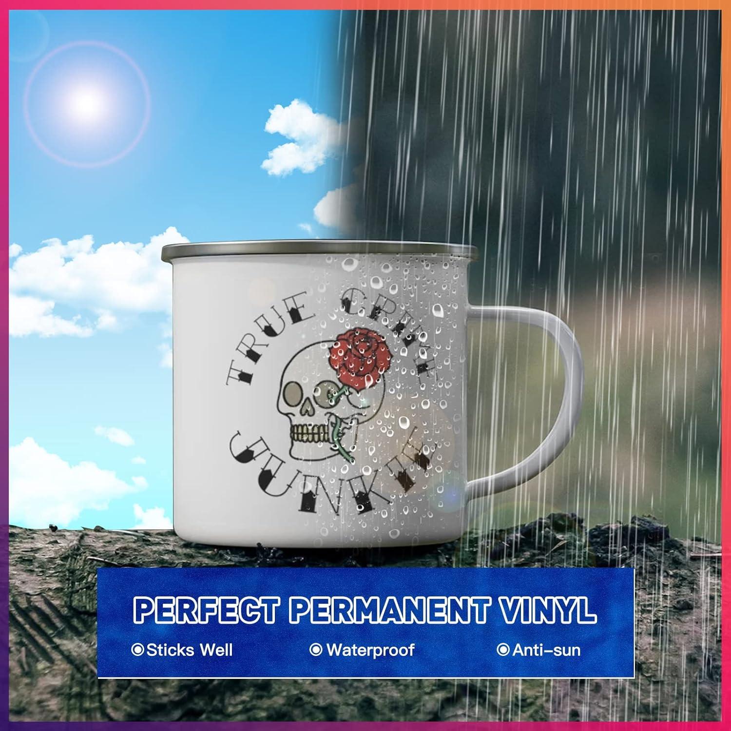 Rollos de Vinilo Adhesivo Permanente Azul HTVRONT 30.48 cm x 3.35 m