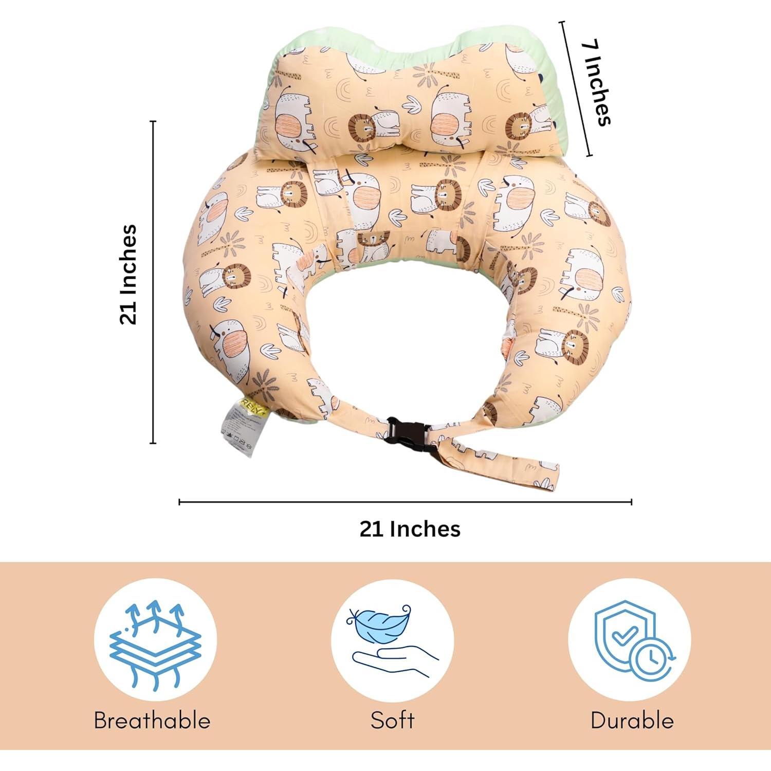 Juego de Almohadas de Lactancia Rely+ 2 Piezas Algodón Durazno