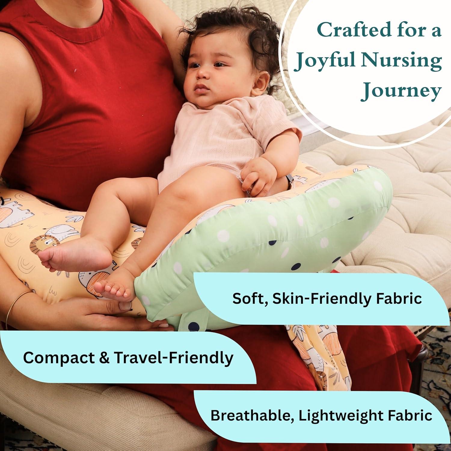 Juego de Almohadas de Lactancia Rely+ 2 Piezas Algodón Durazno