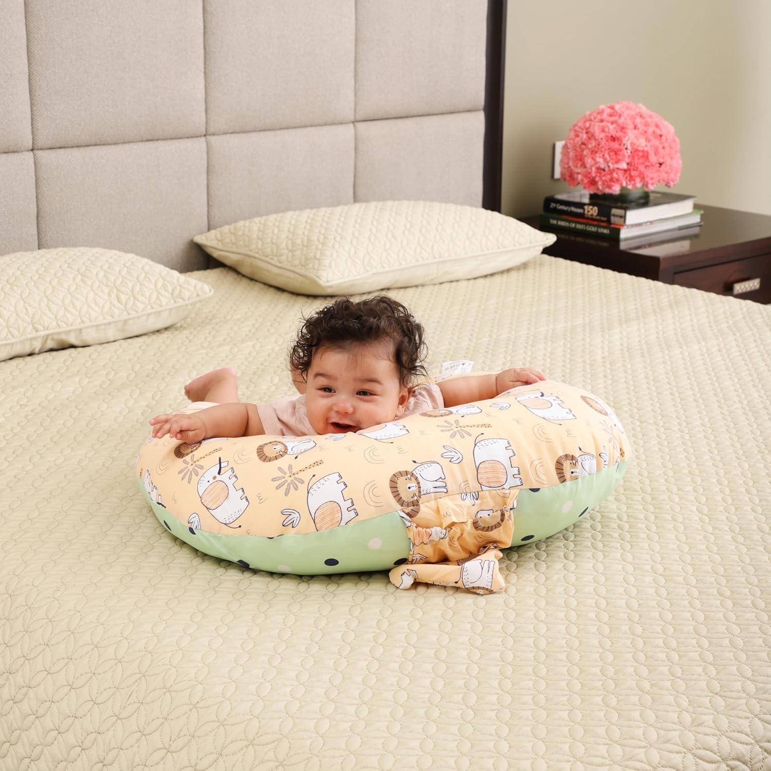 Juego de Almohadas de Lactancia Rely+ 2 Piezas Algodón Durazno