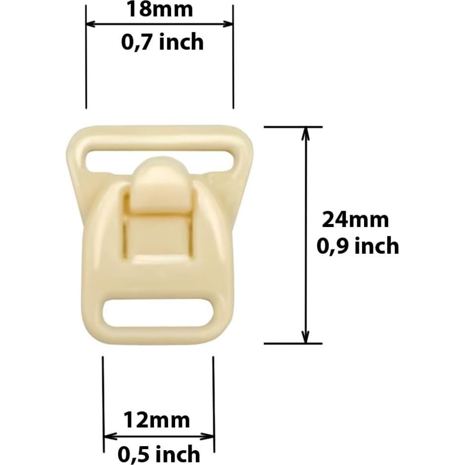 Clips de Lactancia Beige Lakesstory 16 mm 12 Piezas