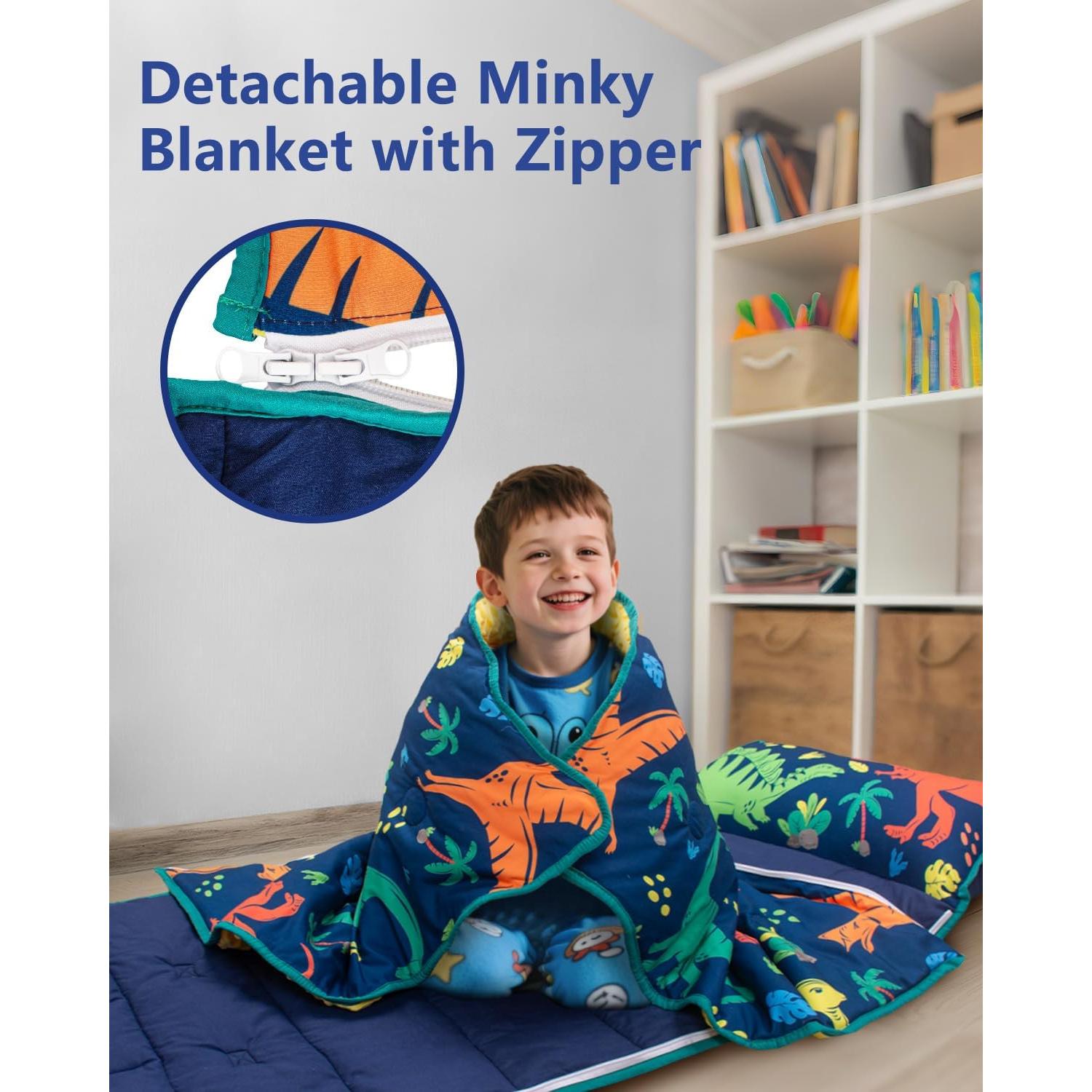 Esterilla de Siesta Primlect para Niños 139.7x55.9cm Dinosaurio Azul