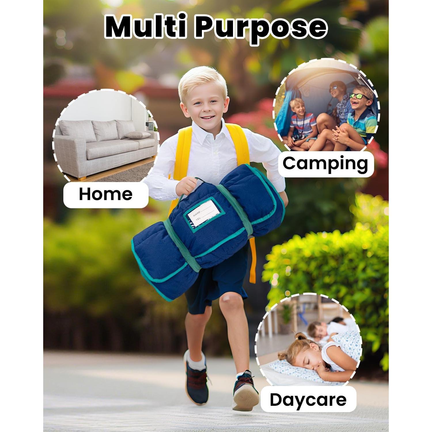 Esterilla de Siesta Primlect para Niños 139.7x55.9cm Dinosaurio Azul