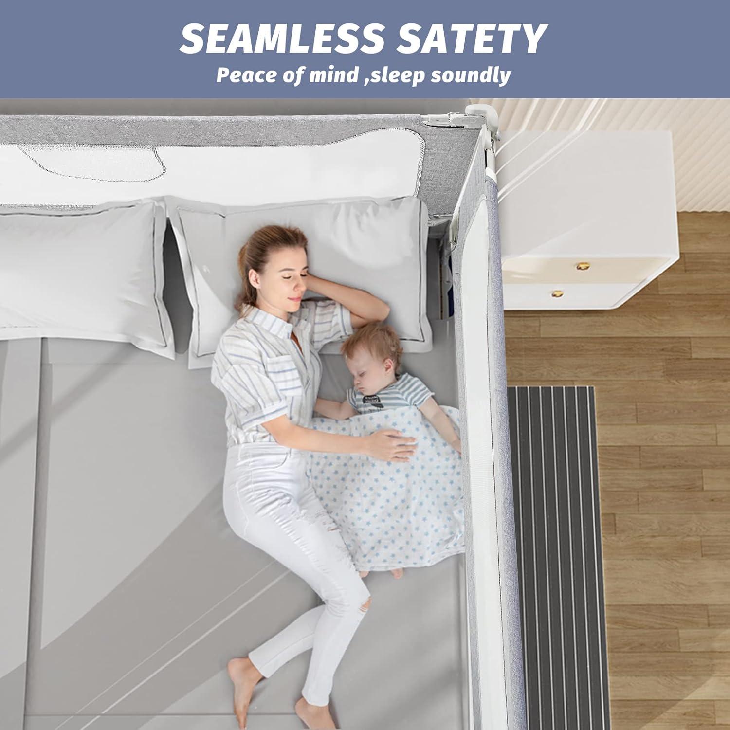 Barandilla para Cunas FAMILL 99 cm Gris - Seguridad Mejorada