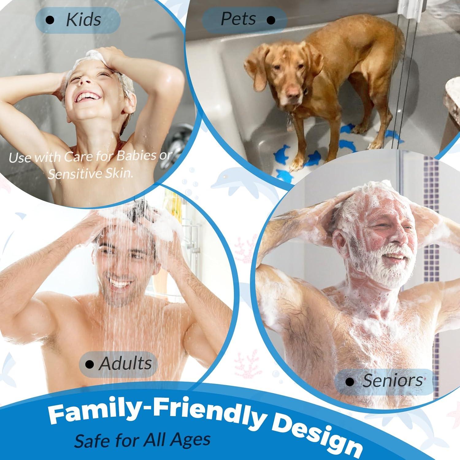 Calcomanías Antideslizantes S&X para Baño - 12 Piezas Delfín