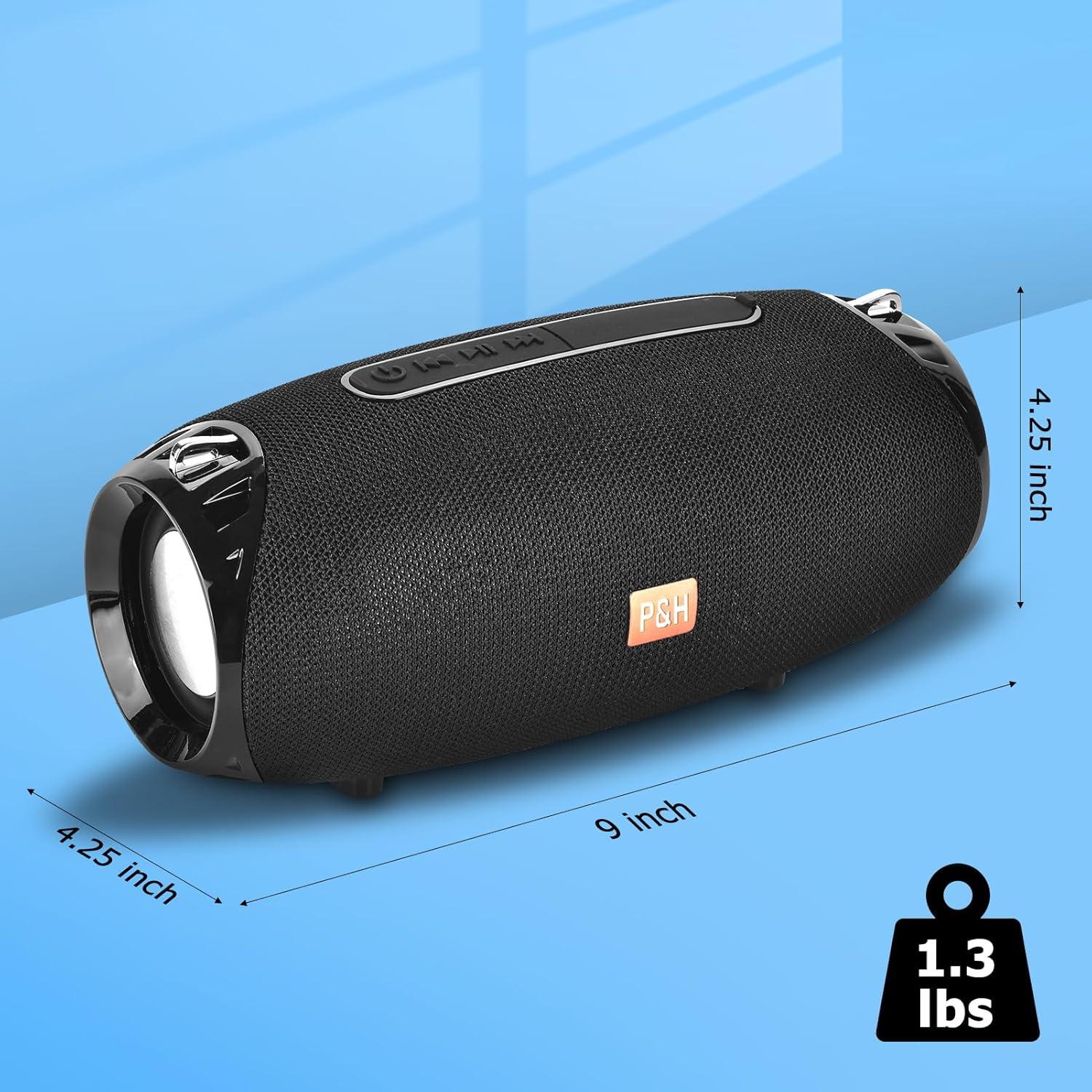 Altavoz Bluetooth Portátil Hopjuery TG534 Negro Impermeable IPX4