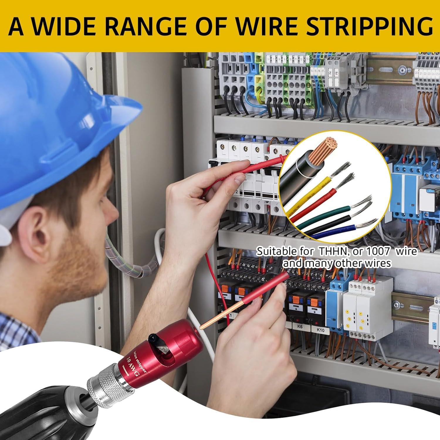 Destripador de Cables CuzConven 6-14 AWG para Taladro