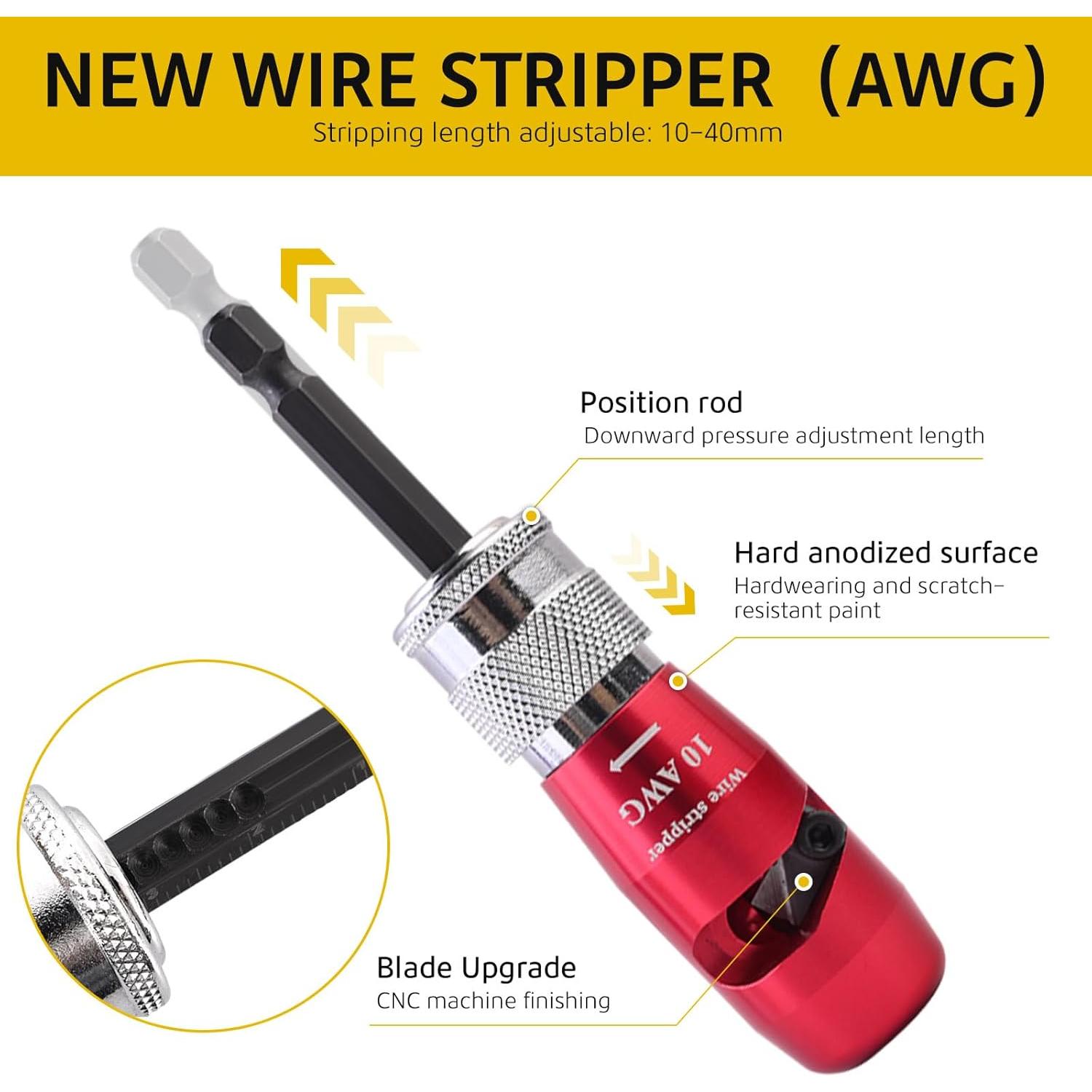 Destripador de Cables CuzConven 6-14 AWG para Taladro