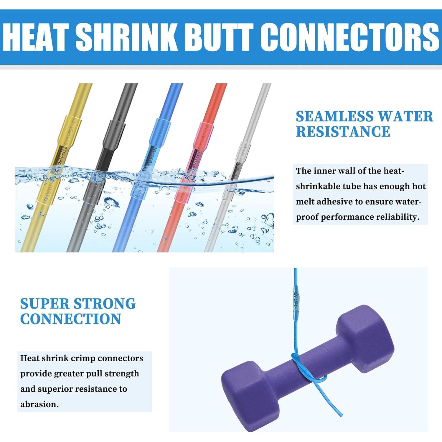 Kit de Conectores de Cable Termoretráctiles Camtek 525PCS 16-14 AWG