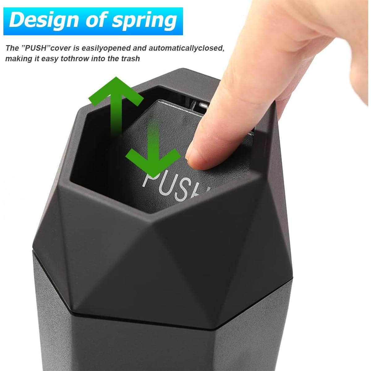 Basurero de coche Osilly compacto negro 1200ml hexagonal