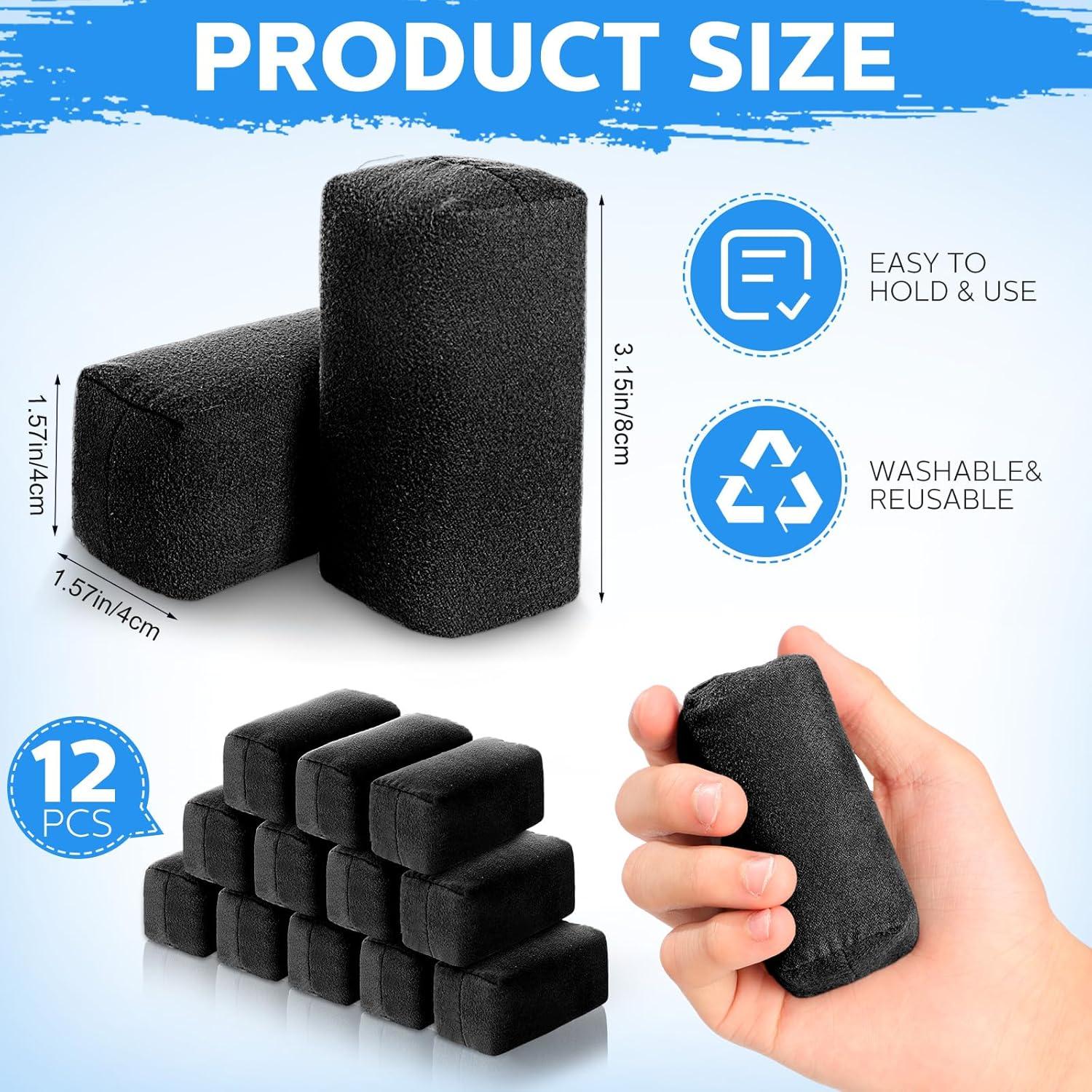 Riakrum 12 Almohadillas Aplicadoras Microfibra para Cera Automóvil