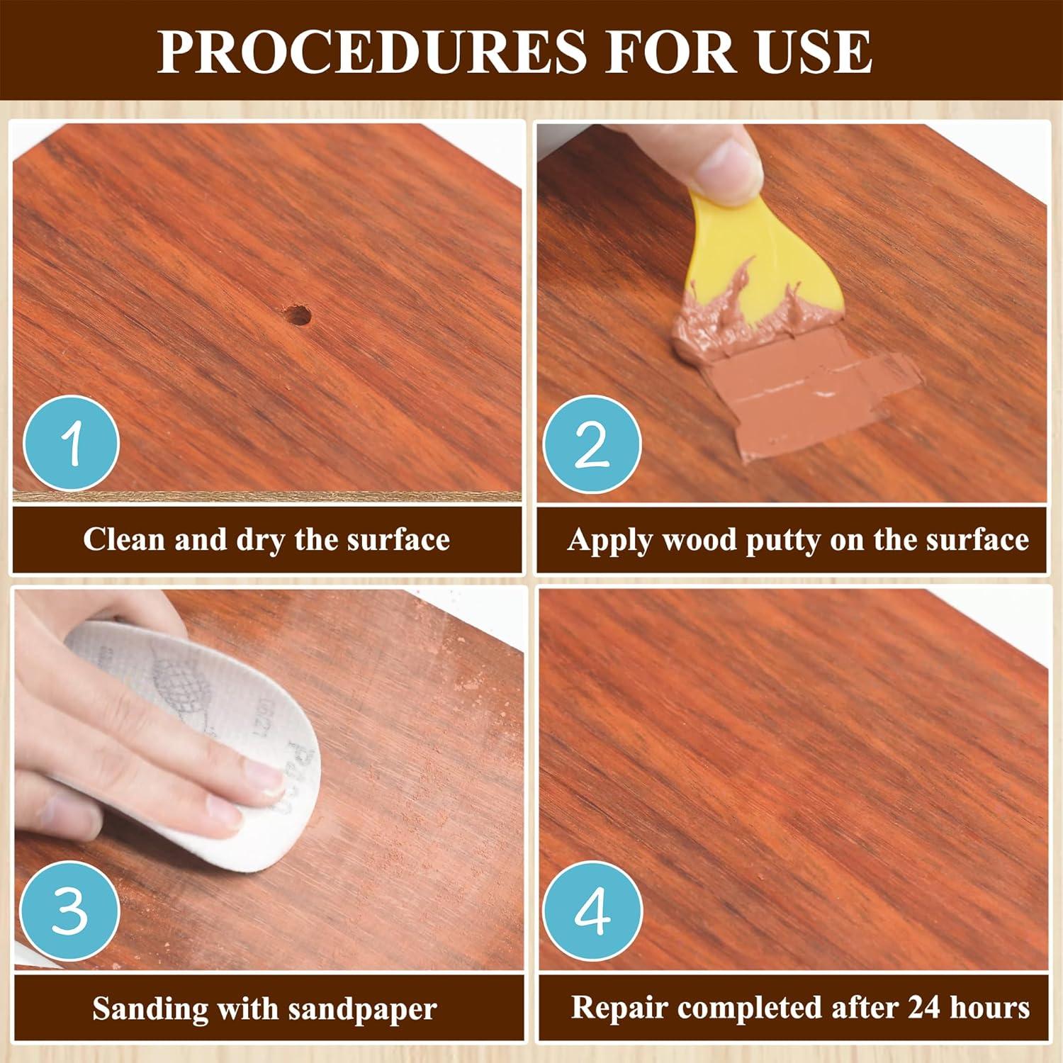 Masilla de Madera de Nogal 280g - Kit de Reparación de Muebles