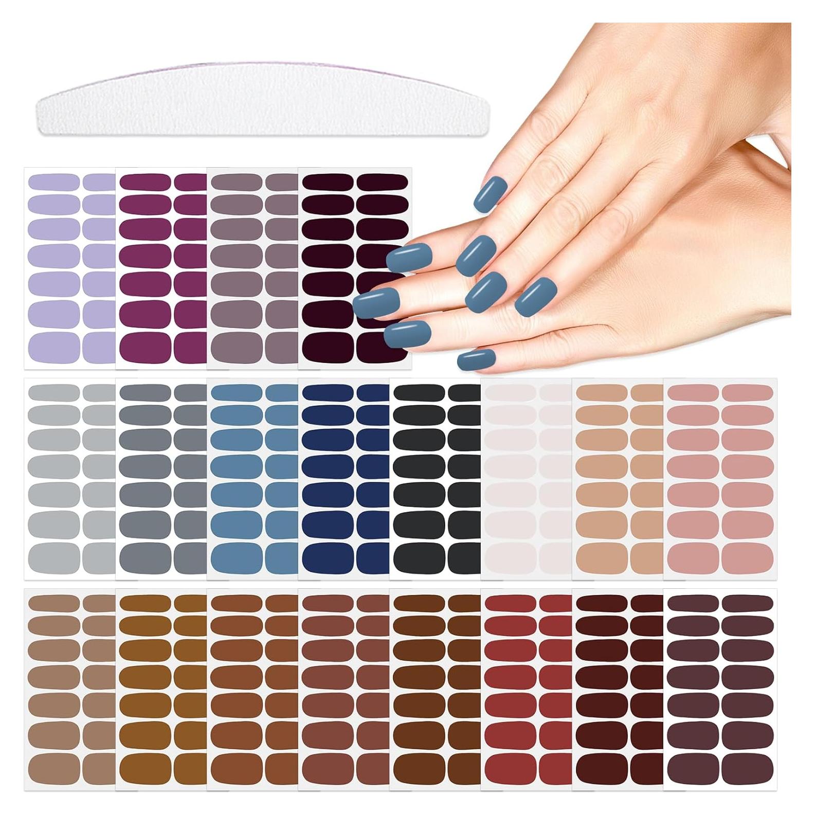 20 Hojas Tiras de Esmalte de Uñas YECIRALA 280 Piezas