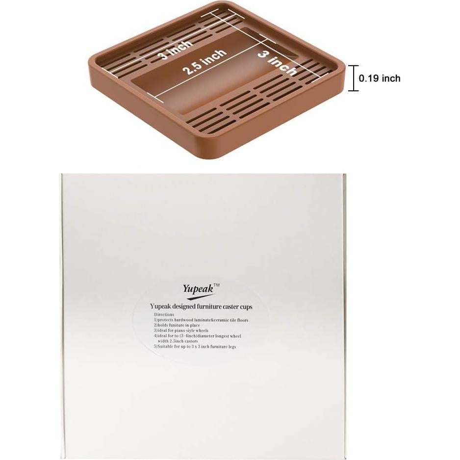 Tazas de Silicona Antideslizantes Yupeak 3x3cm 4 Unidades