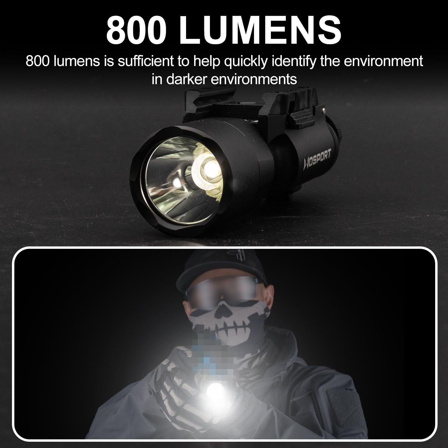 Linterna Táctica LED Zhongren X300-A 800 Lúmenes para Pistola